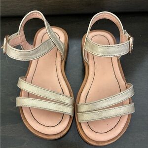Girls Metallic Gold Strappy Sandals - Kids